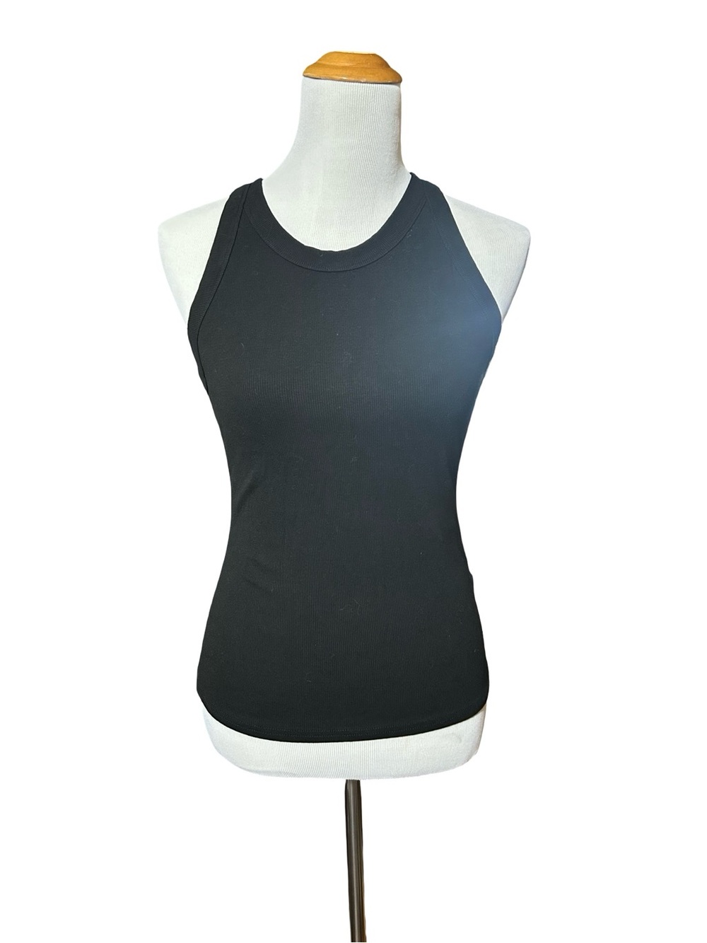 Classic Black Ribbed Tank Top - Women